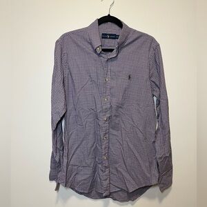Polo by Ralph Lauren Men's Purple Checkered Shirt